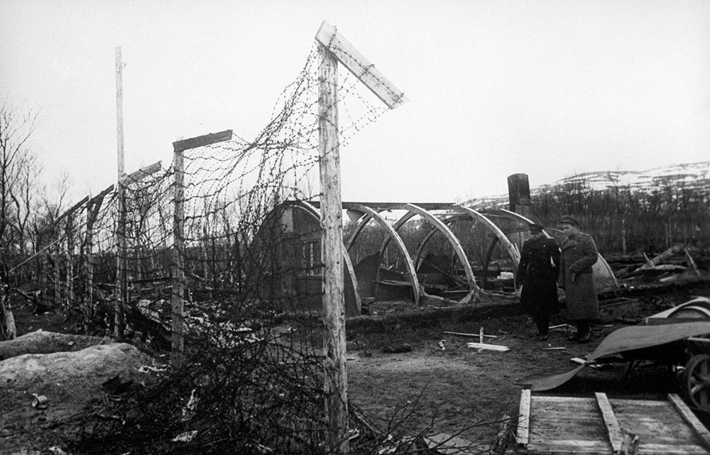 Концлагерь для советских военнопленных, Северная Норвегия, 1944 года. Фото: Роберт Диамент/РИА Новости
