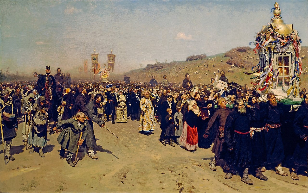 Картина «Крестный ход в Курской губернии». Фото: Государственная Третьяковская галерея