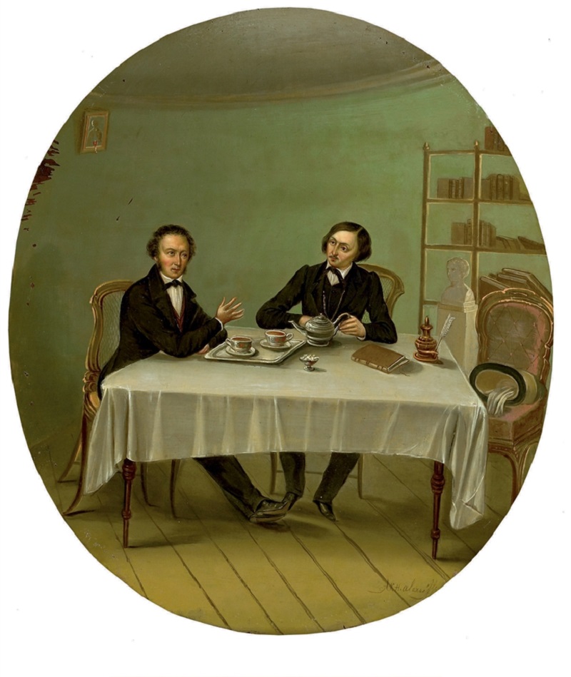 Картина Н. М. Алексеева "Пушкин и Гоголь". Фото: общественное достояние