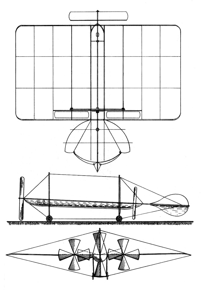 Чертёж самолёта Можайского 1881 года. Фото: общественное достояние