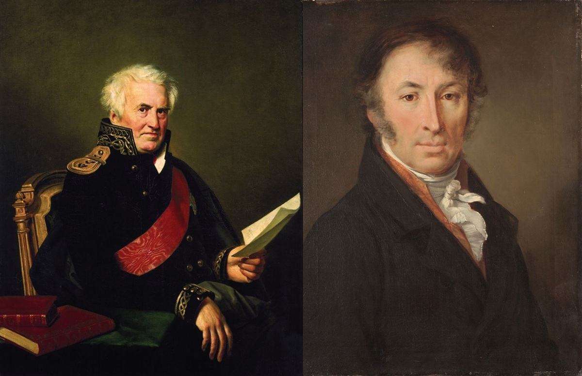 А. С. Шишков и Карамзин. Фото: О. А. Кипренский /&nbsp;Государственная Третьяковская галерея, В. А. Тропинин&nbsp;/&nbsp;Государственная Третьяковская галерея