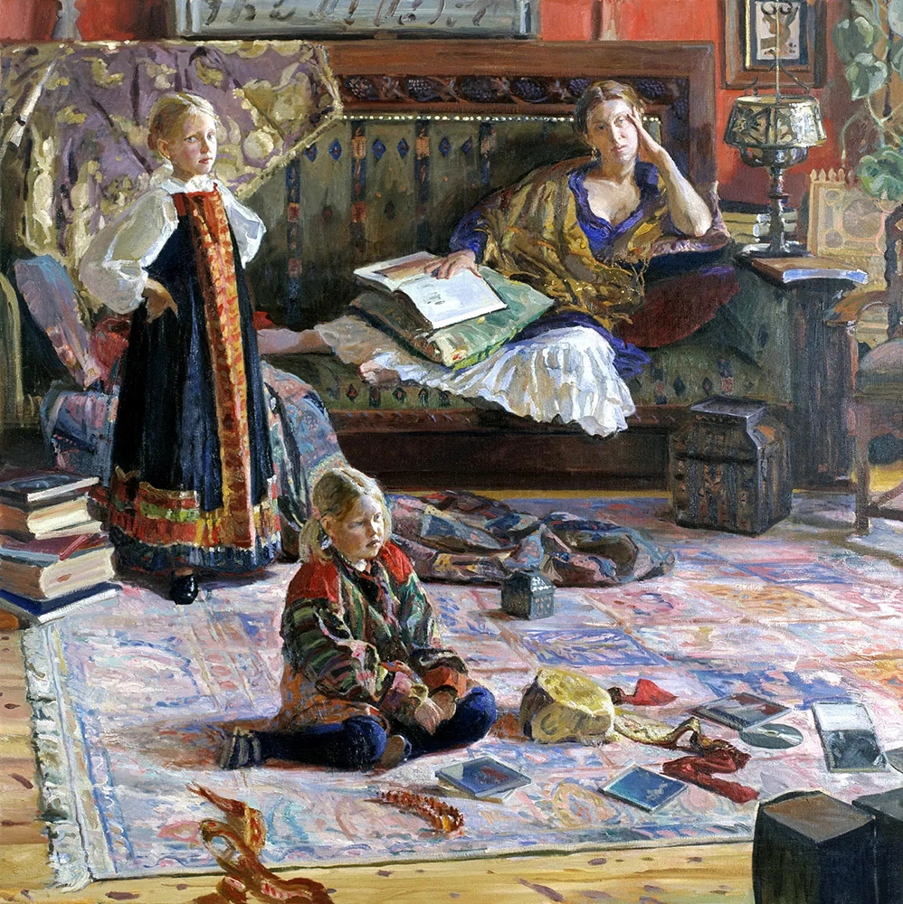 Картина Ивана Глазунова «Семейный портрет». Фото: zaryadyepark.ru