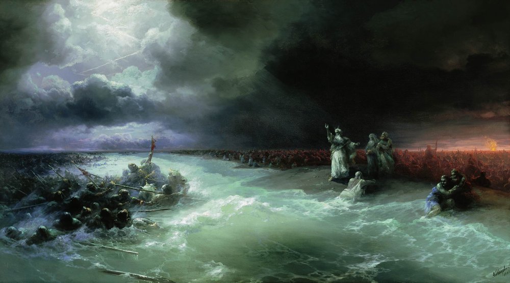 Картина И. К. Айвазовского «Переход евреев через Красное море». Фото: общественное достояние