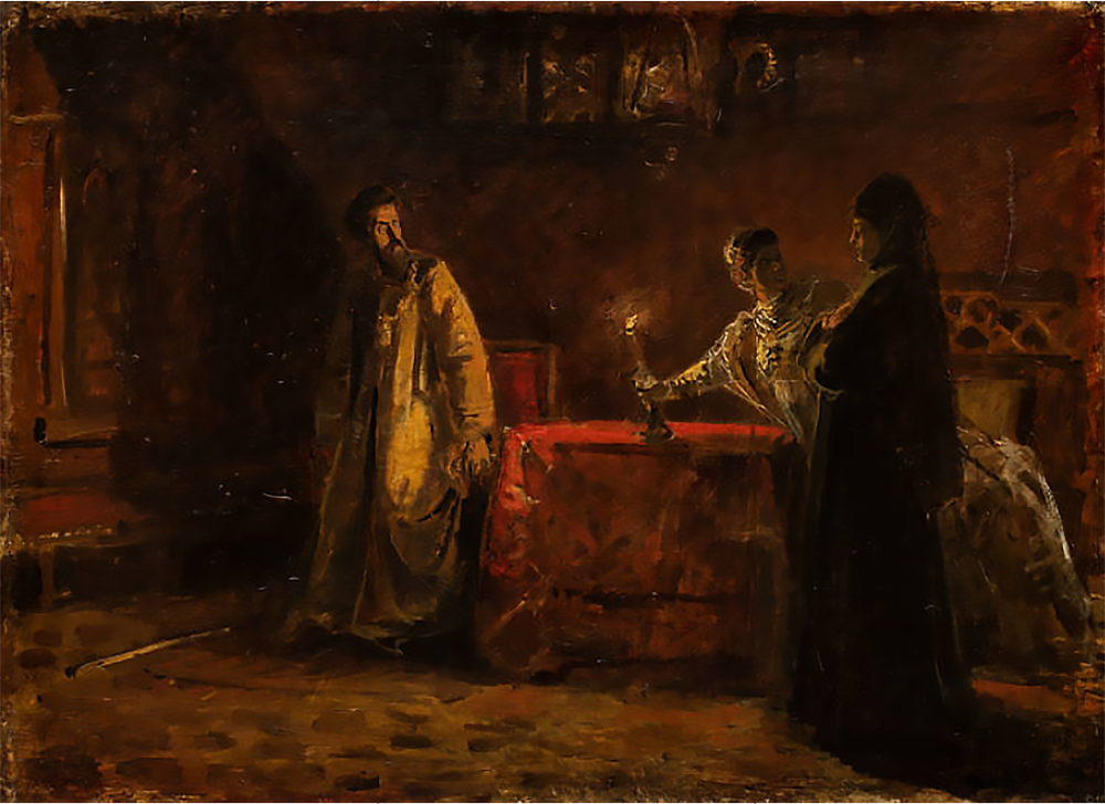 Эскиз картины Николая Ге «Царь Борис и царица Марфа». Фото: Самарский областной художественный музей