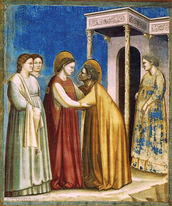 Фреска в Капелле Скровеньи (Падуя) &laquo;Встреча Марии и Елизаветы&raquo;. Фото: Web Gallery of Art/Wikipedia