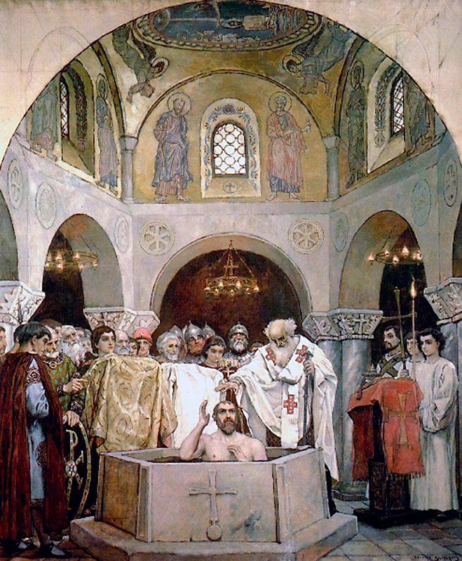 Эскиз Виктора Васнецова «Крещение князя Владимира». Фото: общественное достояние