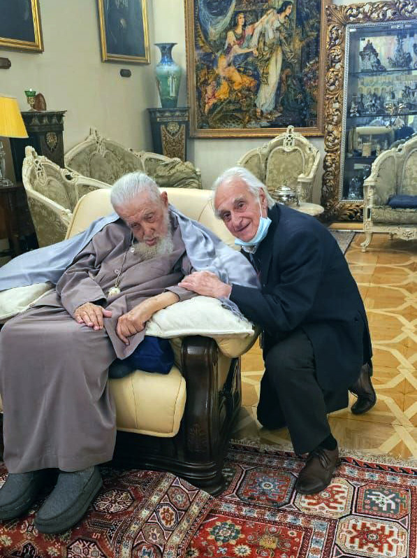 Патриарх Илия и оперный певец Имери Кавсадзе. Фото: из личного архива Имери Кавсадзе