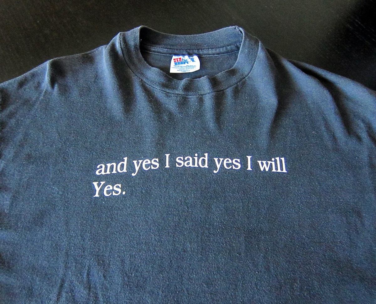 Футболка с цитатой Джойса. Фото:&nbsp;Bosc d'Anjou / Flickr