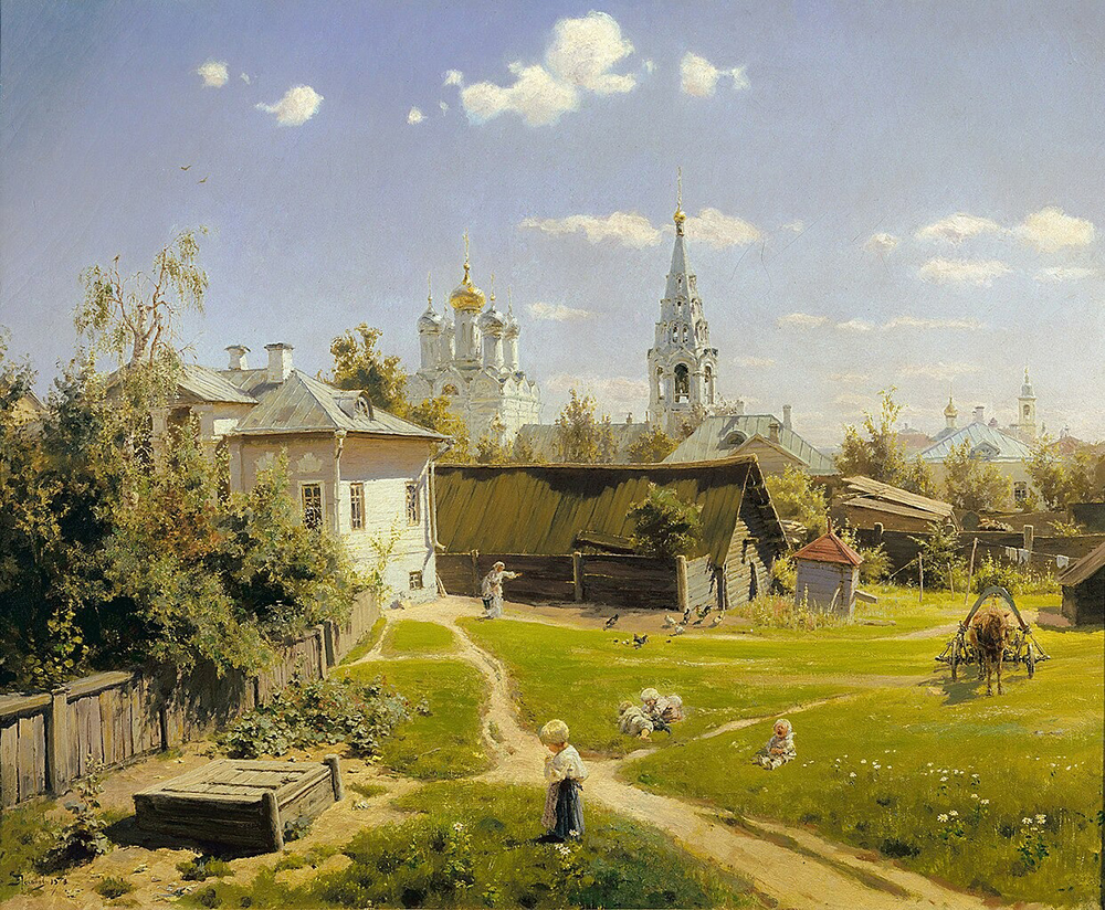 Картина Василия Поленова «Московский дворик». Фото: Государственная Третьяковская галерея