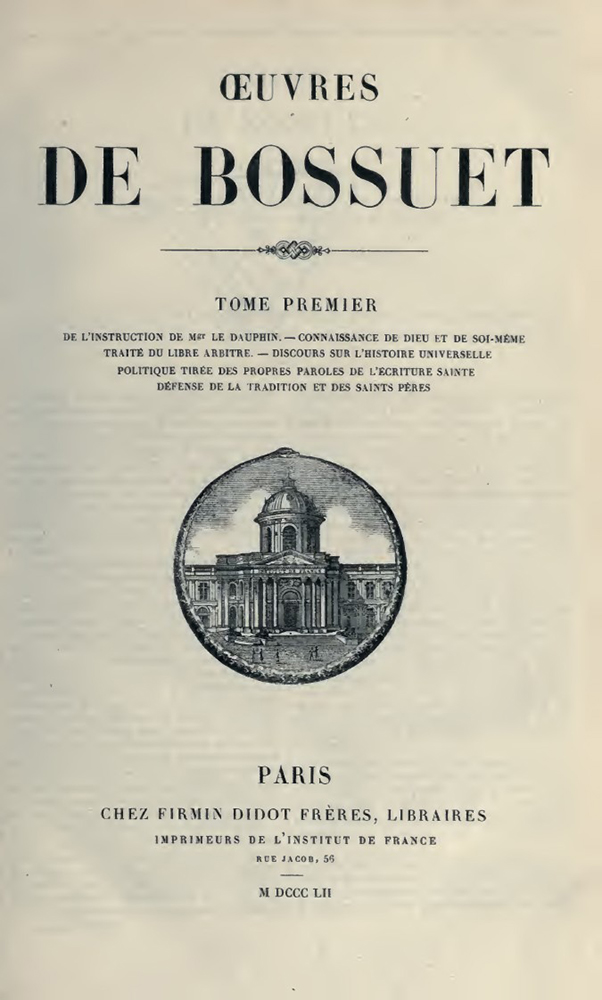 Собрание сочинений Боссюэ. Фото: Европейская библиотека по информации и культуре