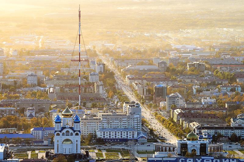 Виды Южно-Сахалинска. Фото: Эмин Джафаров / Коммерсантъ