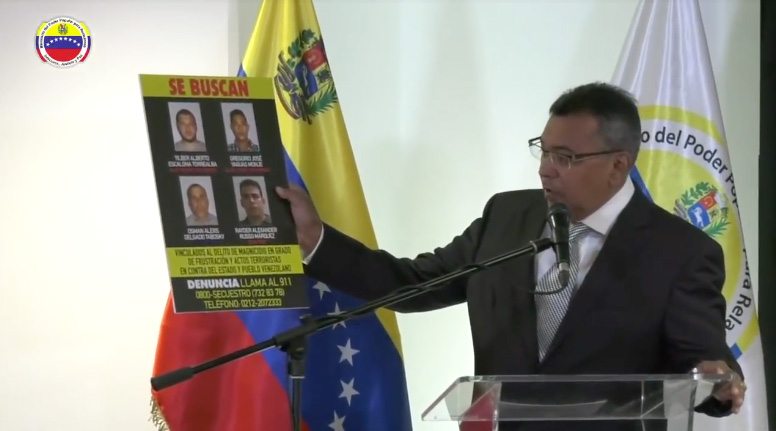 Подозреваемые в атаке на Мадуро. Фото: кадр из видео