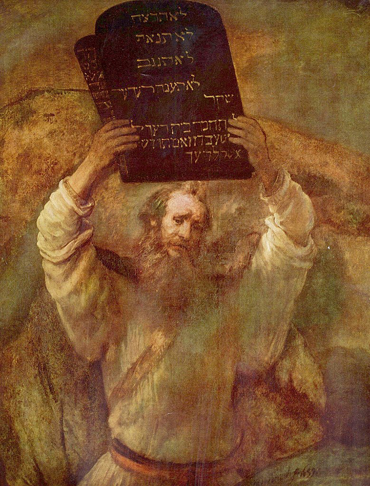 Картина Рембрандта «Моисей, разбивающий Скрижали Завета». Фото: Gemäldegalerie