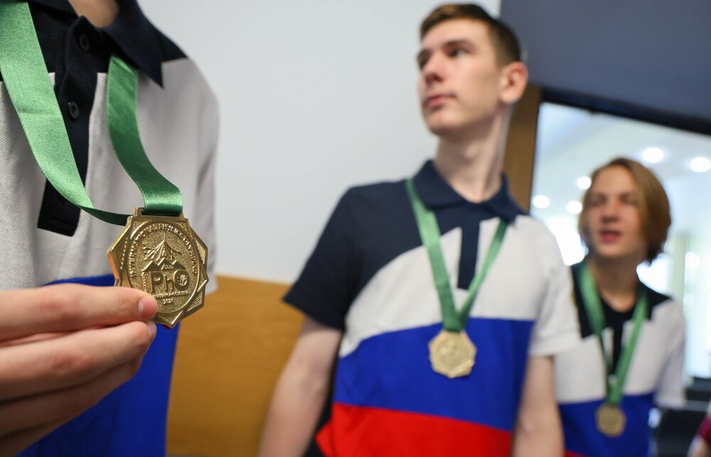 Медали сборной команды России по физике. Фото:&nbsp;Кузьмичёнок Василий&nbsp;/ Агентство &laquo;Москва&raquo;