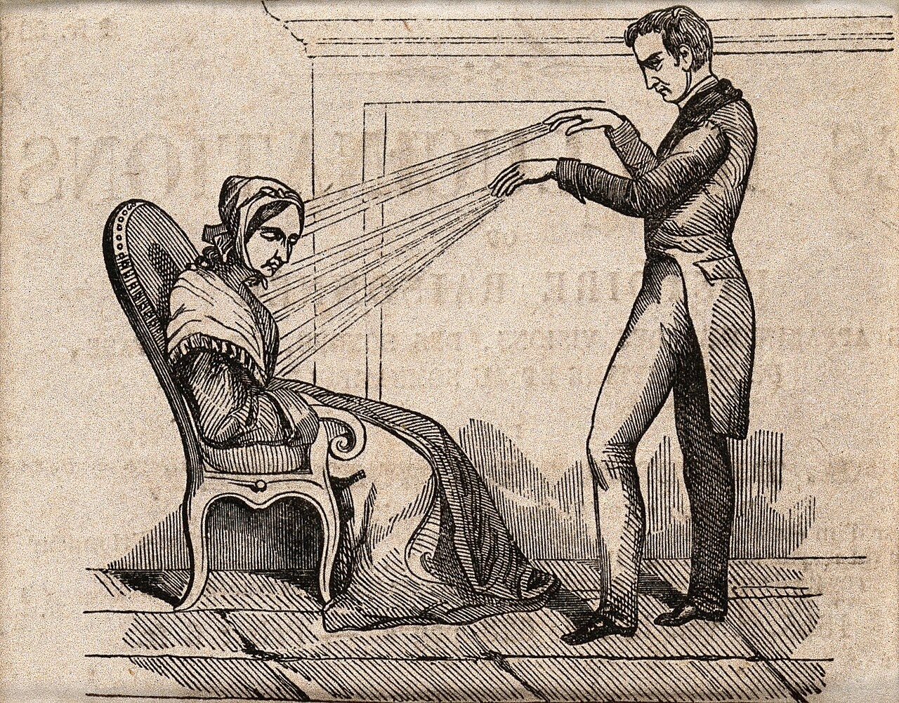 Практикующий месмеризм с использованием животного магнетизма. Фото:&nbsp;Wellcome Collection