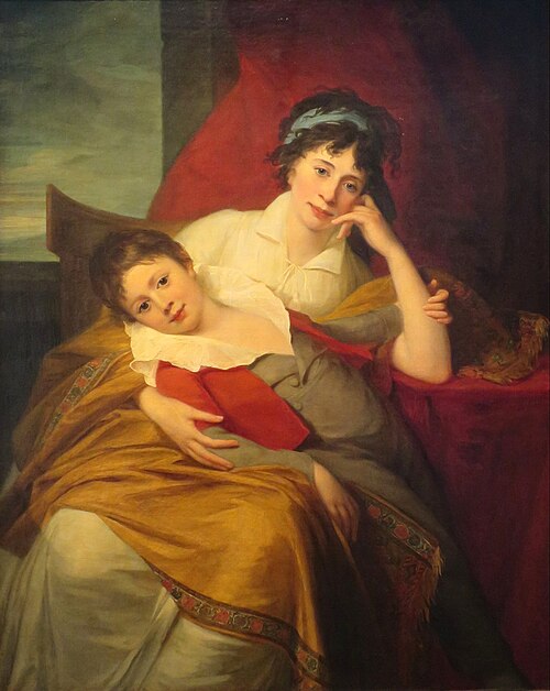 Картина Жана-Лорана Монье &laquo;Портрет Е.Ф. Муравьевой с сыном Никитой&raquo;. Фото:&nbsp;ГМИИ&nbsp;имени А. С. Пушкина