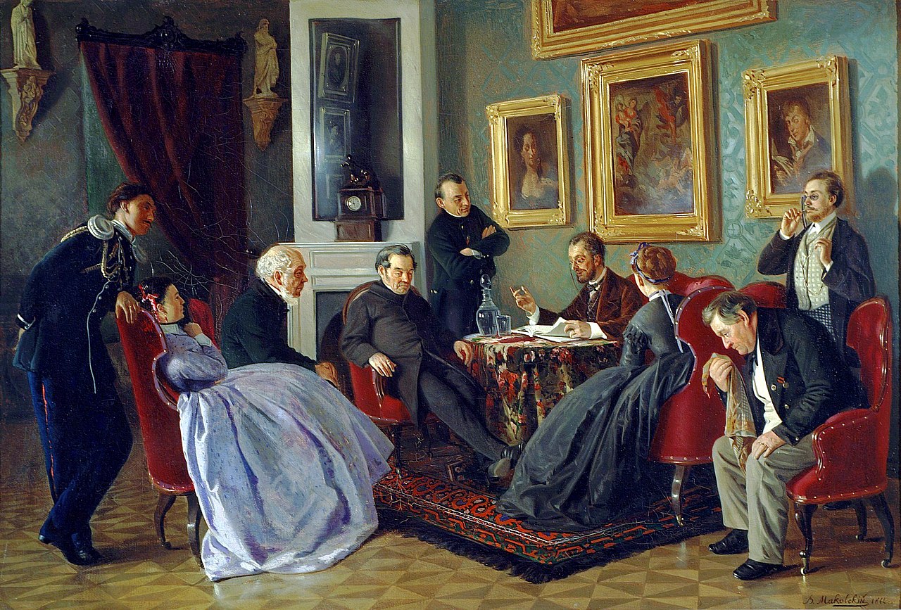 Картина&nbsp;&laquo;Литературное чтение&raquo;. Фото:&nbsp;Государственная Третьяковская галерея