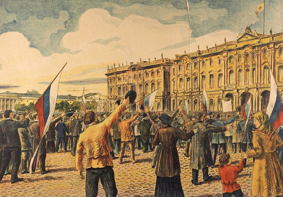 Лубочный плакат &laquo;Война России с&nbsp;немцами. День объявления войны&raquo;, 1914 год. Фото: Типография Торгового Дома А.В. Крылов и&nbsp;К&deg;