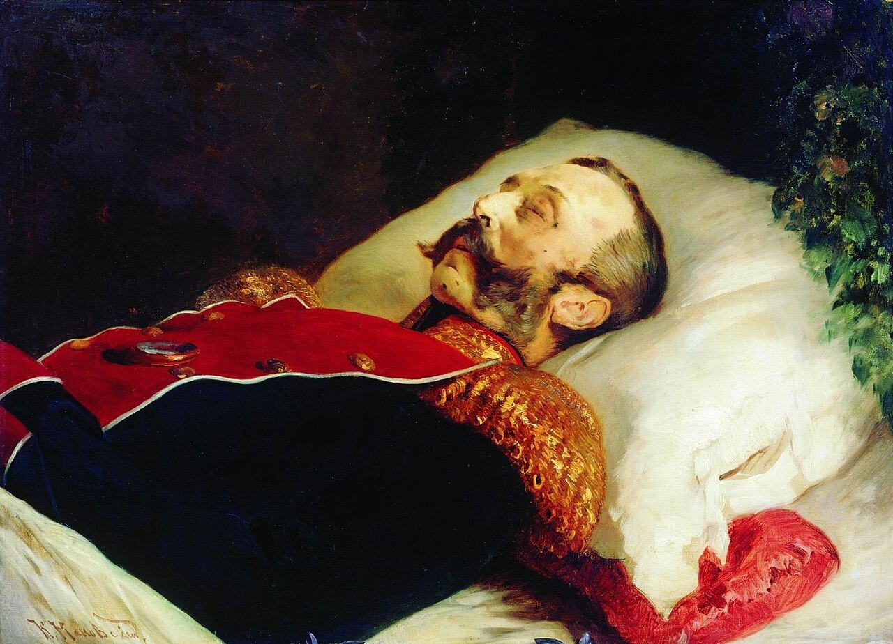 Картина «Император Александр II на смертном одре». Фото: Государственная Третьяковская галерея