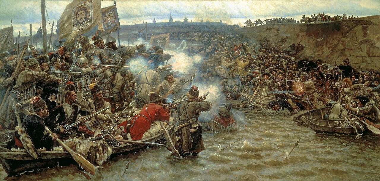 Картина&nbsp;В. И. Сурикова&nbsp;"Покорение Сибири&nbsp;Ермаком". Фото: Русский музей