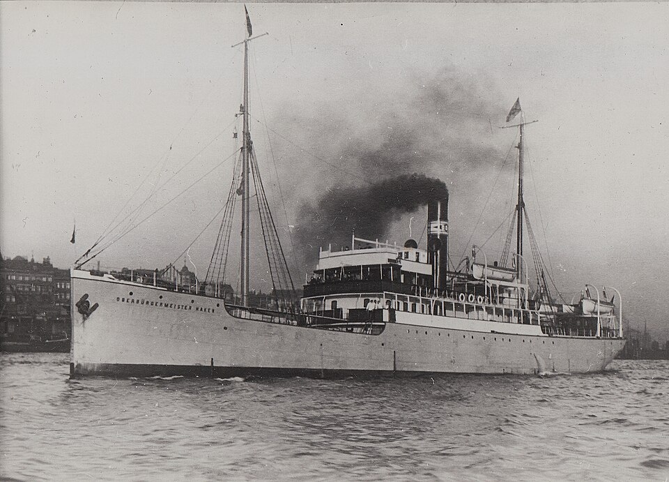 Пароход "Обербургомистр Хакен". Фото:&nbsp;Федеральное архивное агентство