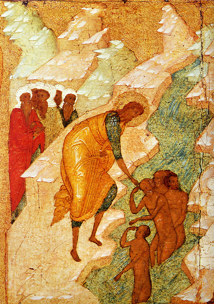 Икона "Крещение Иоанном Предтечей народа". Фото: Государственная Третьяковская галерея