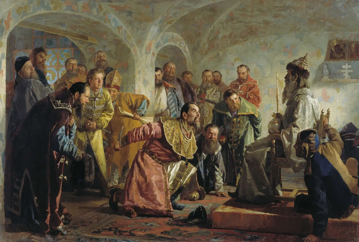 Картина Н. В. Неврева "Опричники". Фото: Национальный музей изобразительных искусств им. Гапара Айтиева