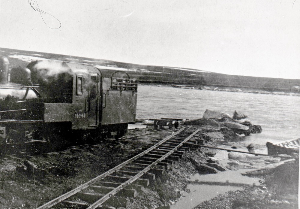 Узкоколейная железная дорога от Рудника до пристани Воркута-Вом, 1930-е годы. Фото: vorkutaugol.ru