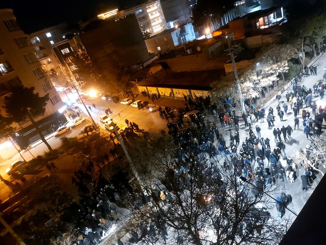 Народные протесты 19 января 2026 года в городе Нейшабур, Иран. Фото:&nbsp;ماشین باز&nbsp;/ Wikipedia