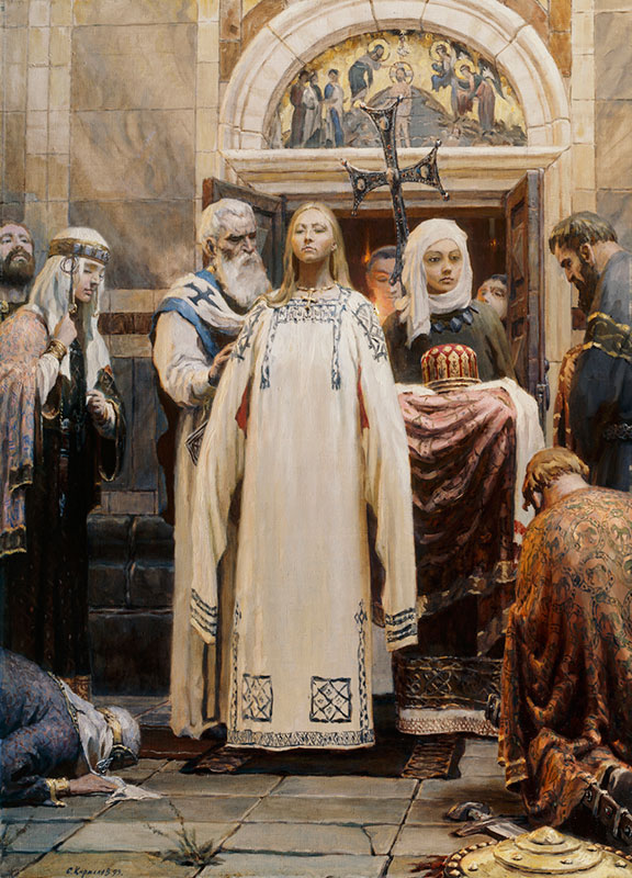 Картина Сергея Кириллова «Княгиня Ольга (Крещение)». Фото: Wikipedia