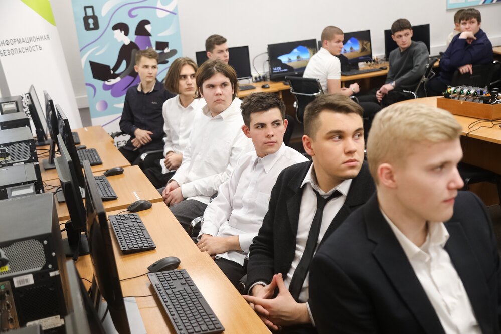 Открытый урок по информационной безопасности в колледже связи №54 имени Вострухина. Фото: Новосильцев Артур / Агентство «Москва»
