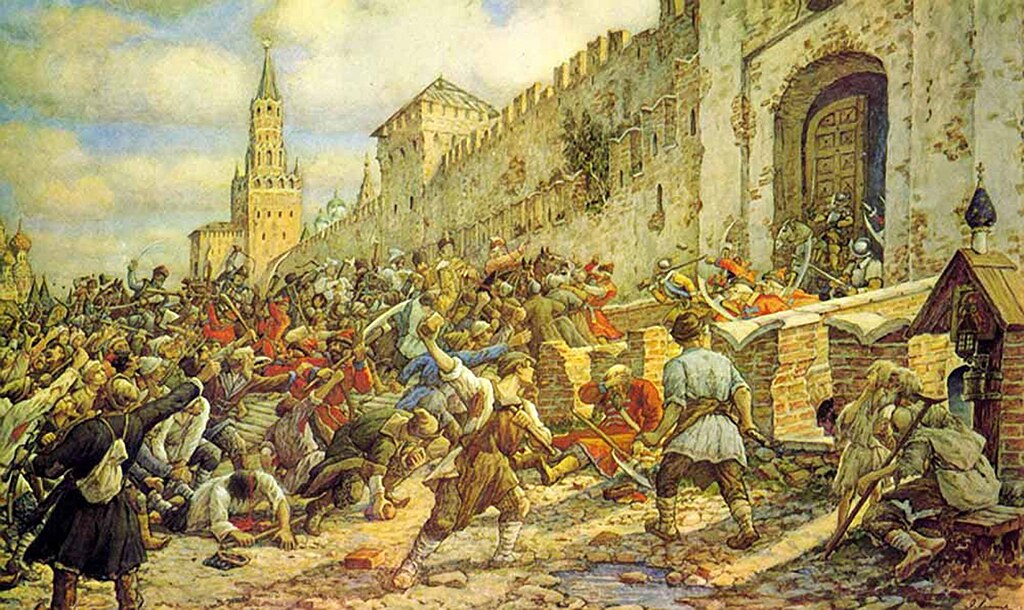 Картина Эрнеста Лисснера «Соляной бунт в Москве». Фото: общественное достояние