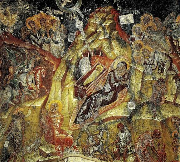 Фреска &laquo;Рождество Христово&raquo;. Фото: Pantanassa Monastery