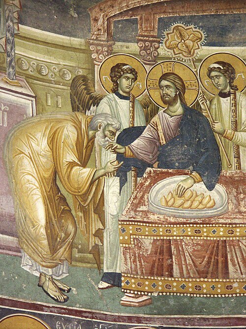 Евхаристия, фреска, XIV&nbsp;век. Фото: общественное достояние