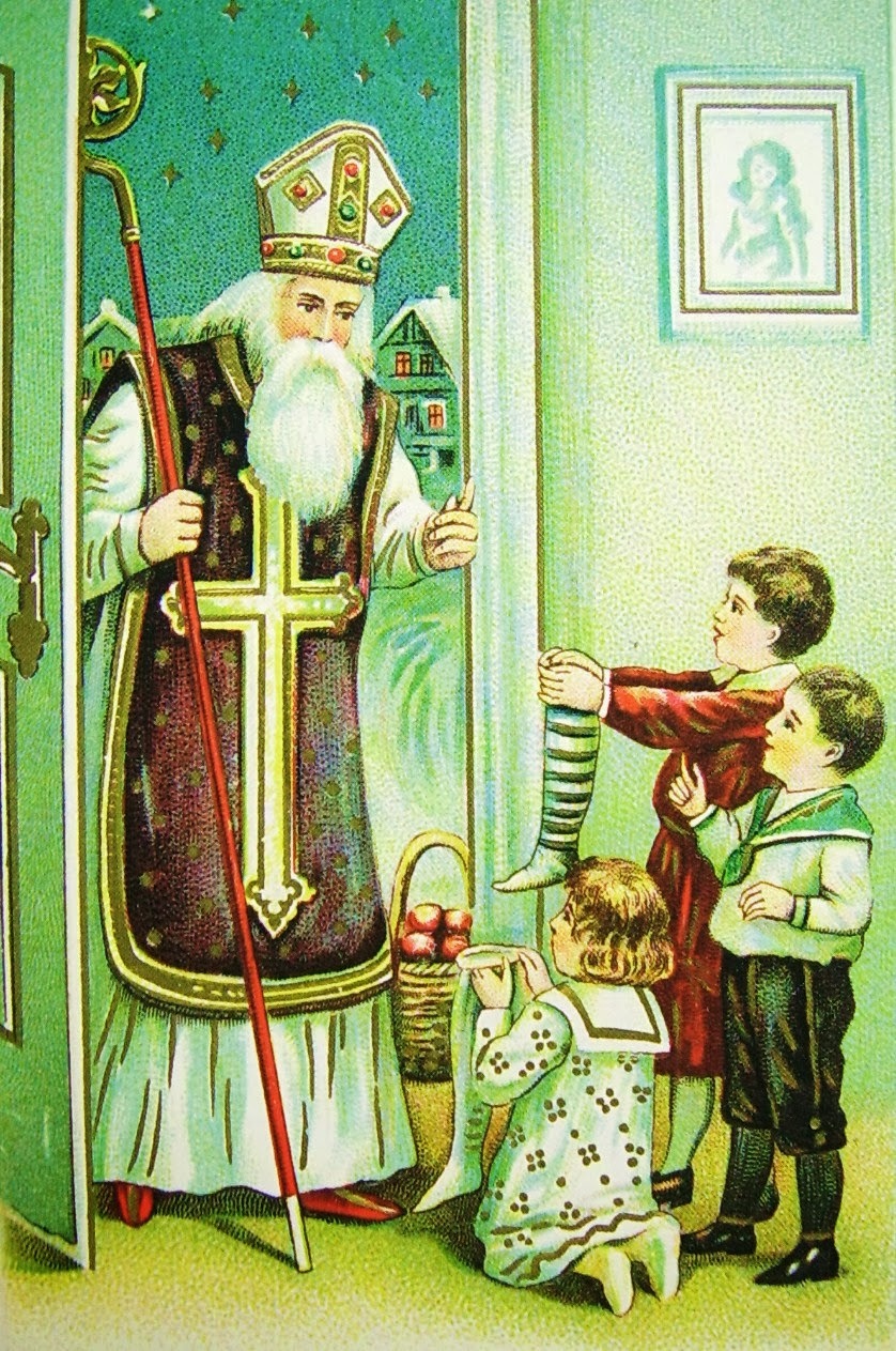 Открытка с изображением Синтерклааса. Фото: общественное достояние