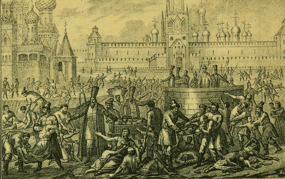 Гравюра XIX века "Великий голод в Москве 1601 года". Фото: общественное достояние