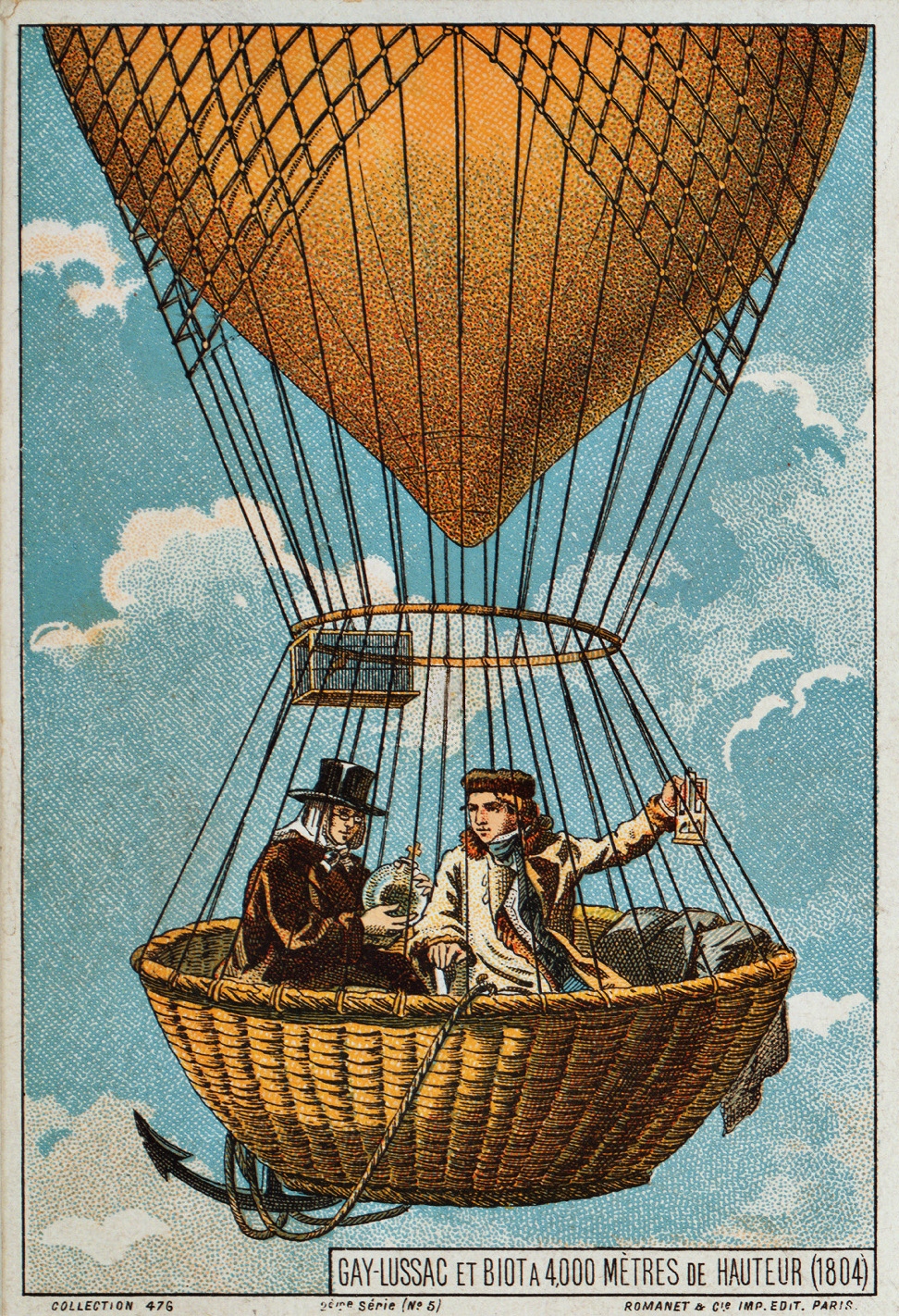 Литография &laquo;Гей-Люссак и Био на высоте 4000 метров&raquo;. Фото:&nbsp;Romanet & Cie. / Library of Congress&nbsp;