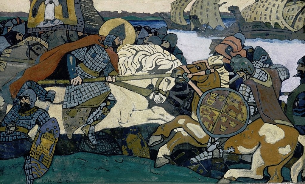 Картина Николая Рериха «Александр Невский поражает Ярла Биргера». Фото: Русский музей