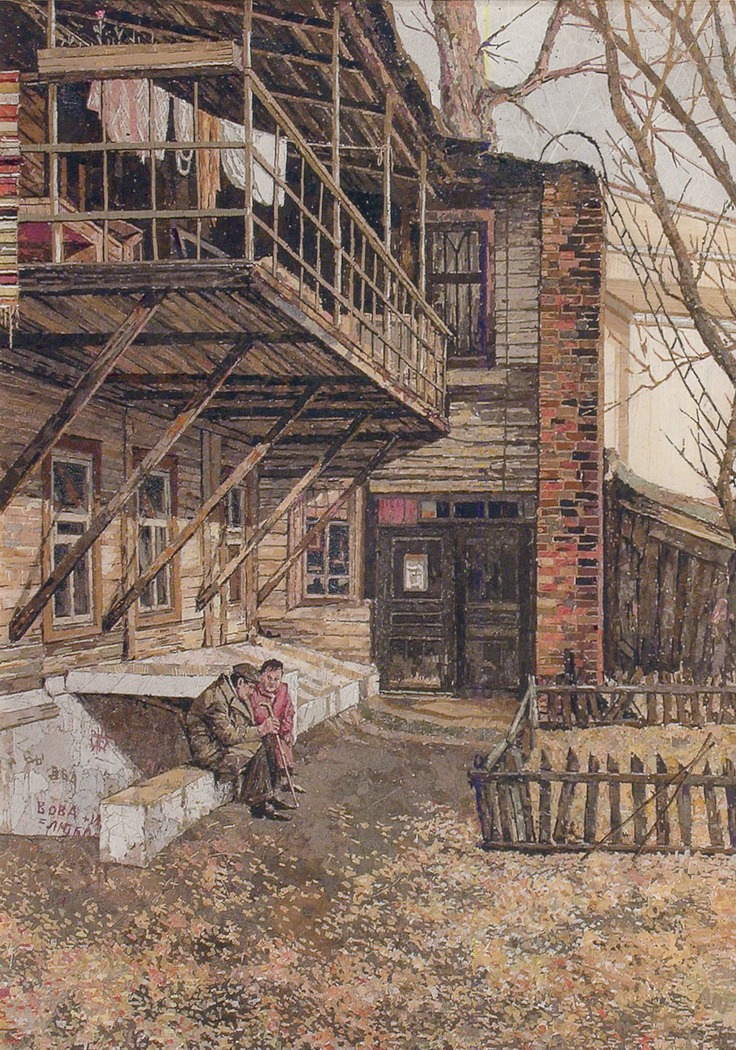 Мозаика А.Н. Юркова "Балкон на ул. Грузинской". Фото: sites.google.com/site/urkovka52