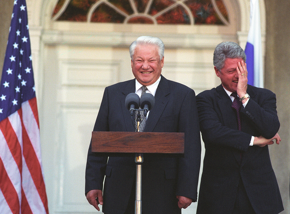 Борис Ельцин и Билл Клинтон. Фото: Ralph Alswang / White House Photograph Office