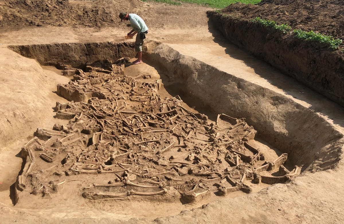 Массовое захоронение на окраине Врабле. Фото:&nbsp;&copy;Prof. Dr. Martin Furholt, Institute for Pre- and Protohistoric Archaeology / Kiel University