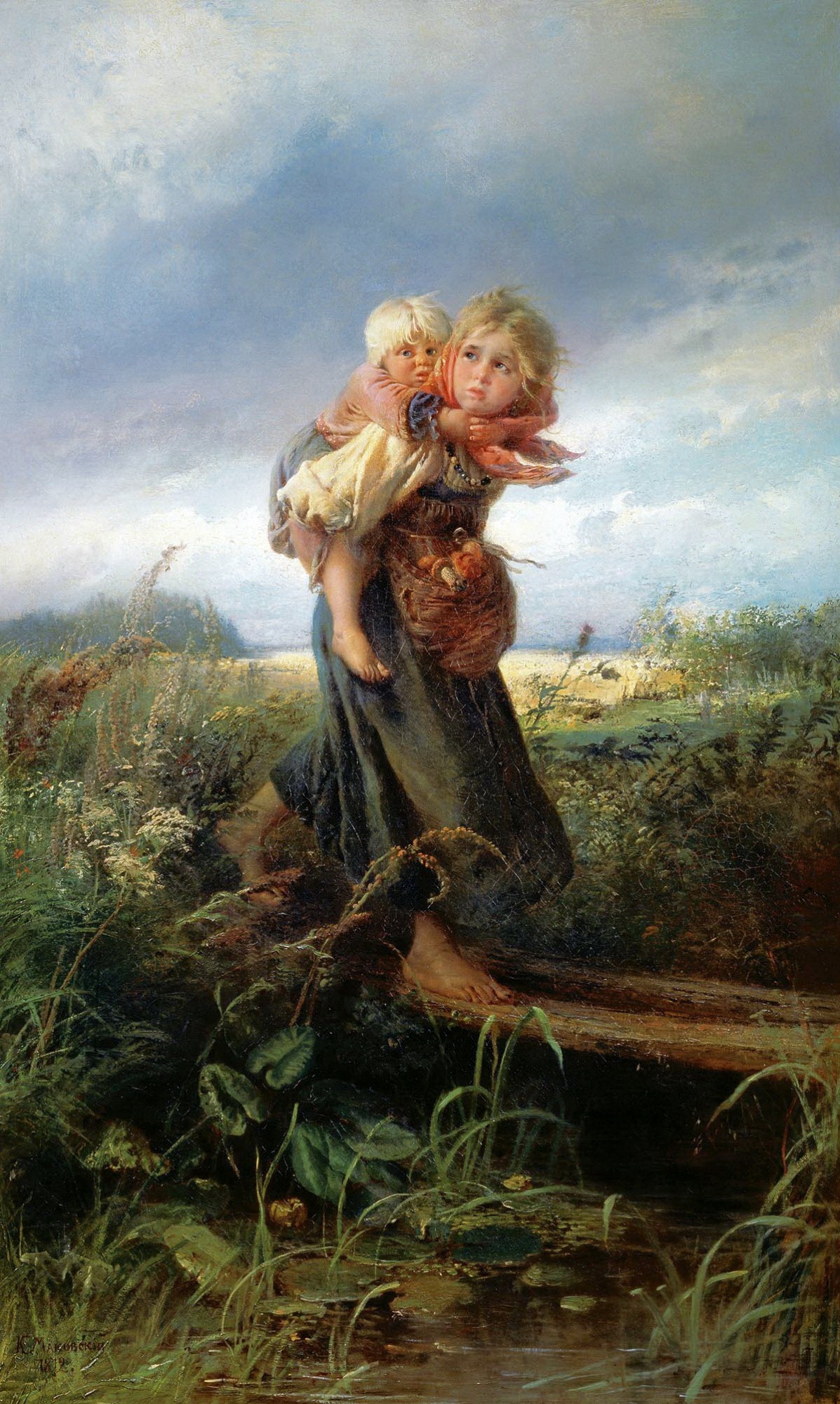 Картина «Дети, бегущие от грозы». Фото: Государственная Третьяковская галерея