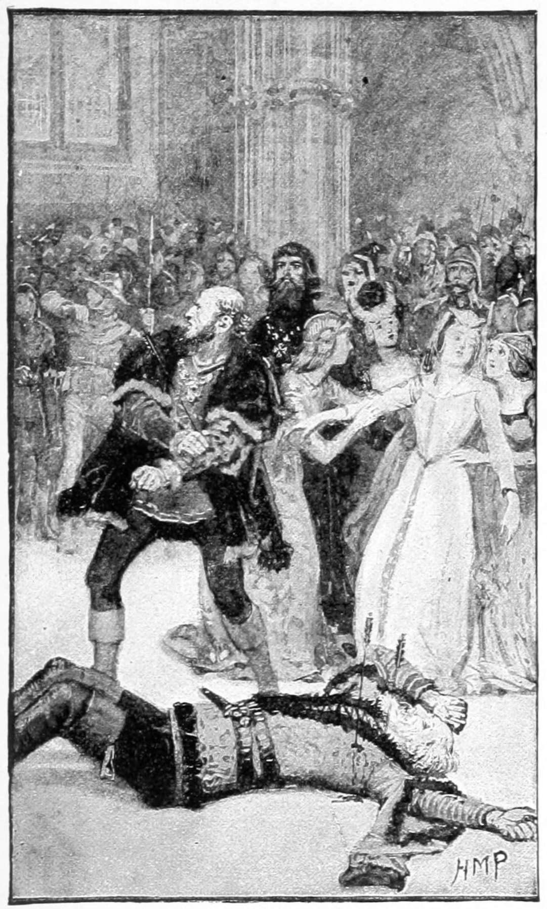 Рисунок Х. М. Пейджета "Жених лежал мертвый, как камень, невеста потеряла сознание". Фото:&nbsp;The British Library