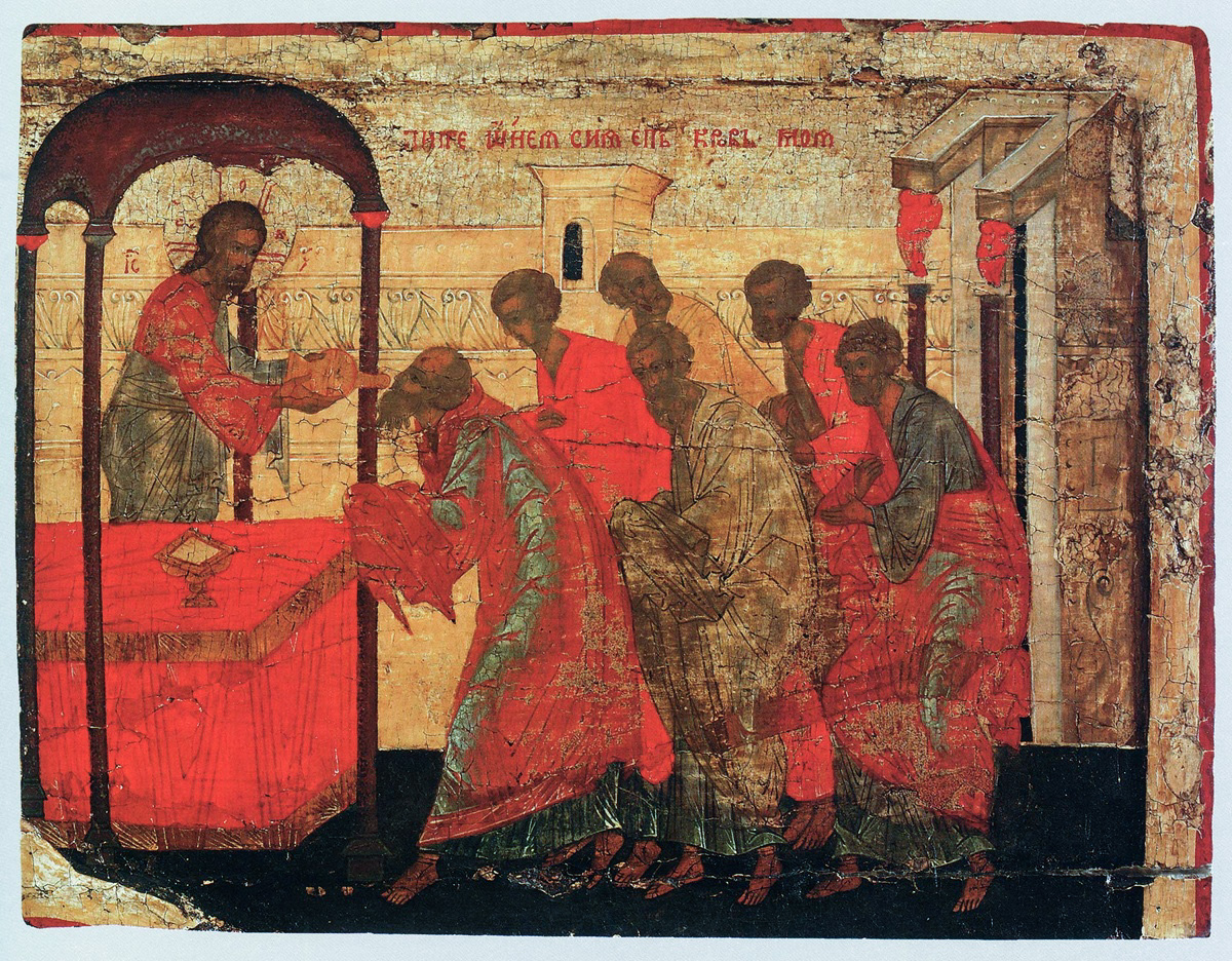 Икона "Евхаристия (Причащение вином)". Фото:&nbsp;Собрание В. Н. Набокова-Алексеева