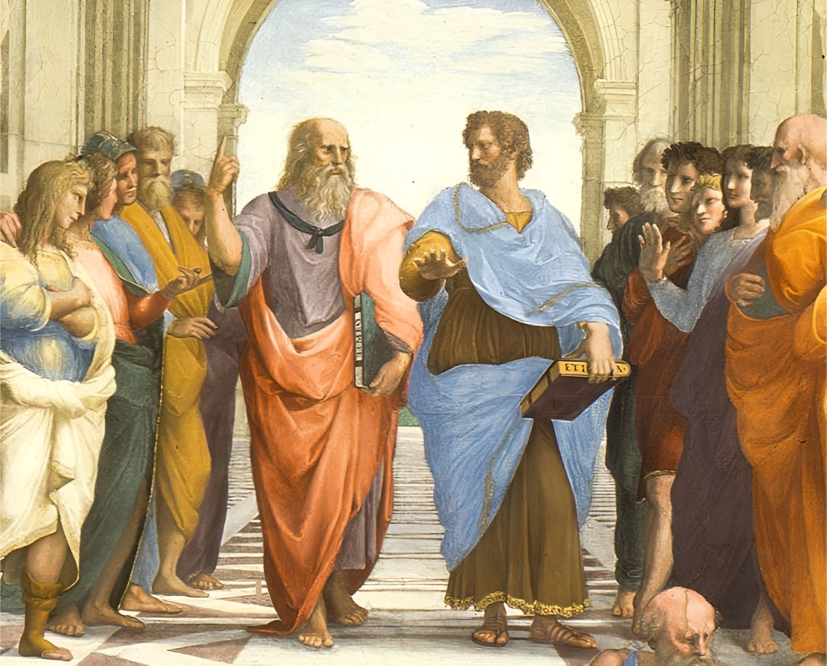 Фрагмент фрески Рафаэля Санти (Платон в центре слева). Фото: Музеи Ватикана