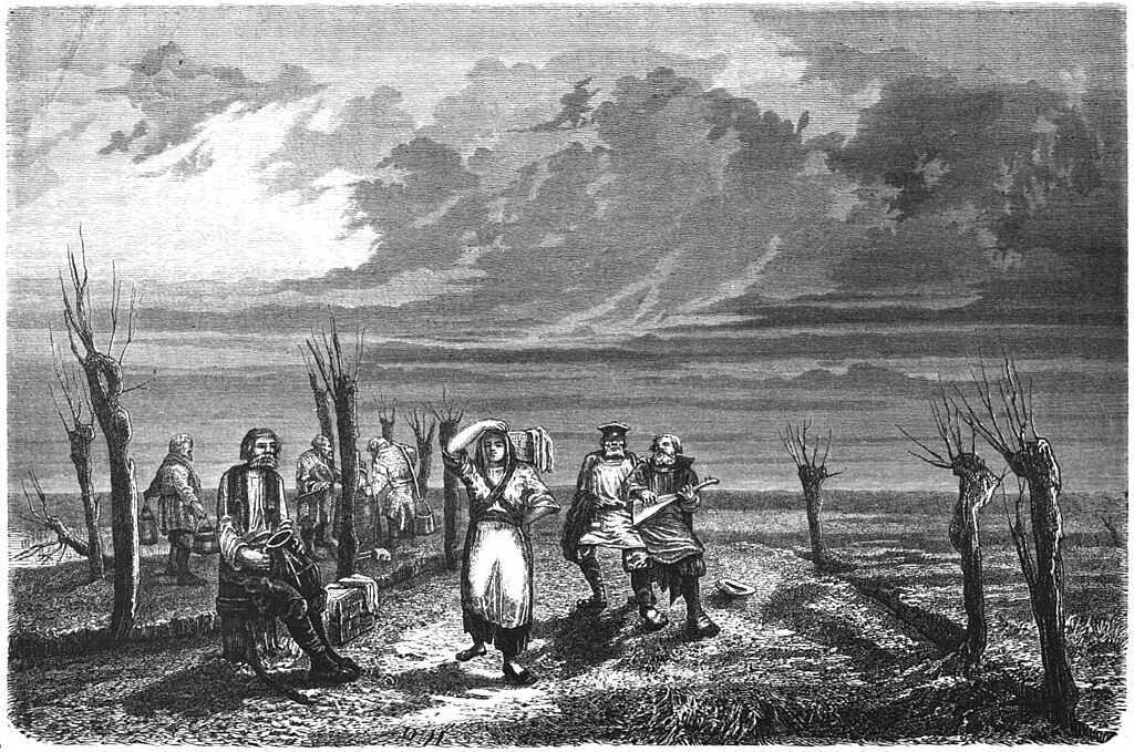 Торговцы квасом в Лифляндской губернии XIX века. Фото: Charles-Louis d'Henriet/общественное достояние