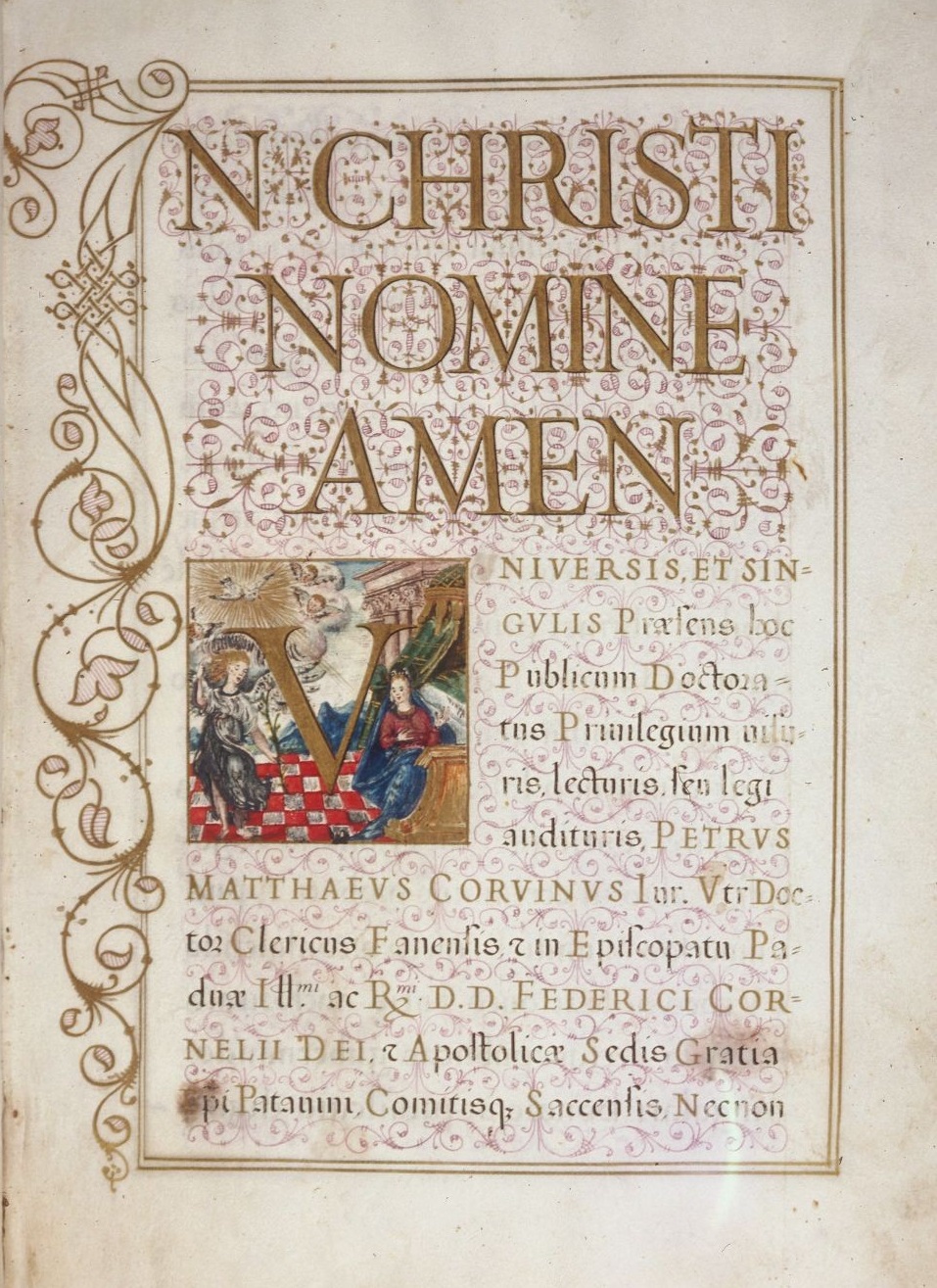 Диплом Падуанского университета образца 1582 года. Фото: Houghton Library, Harvard University / Wikipedia