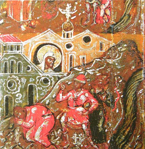 Язычники-ростовчане идут убивать святителя Леонтия. Фото: Муромский историко-художественный музей