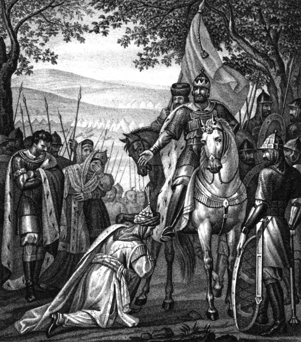 Рисунок «Победа Михаила Ярославича в Бортеневской битве» из книги «Детский Карамзин или русская история в картинках». Фото: Princeton University