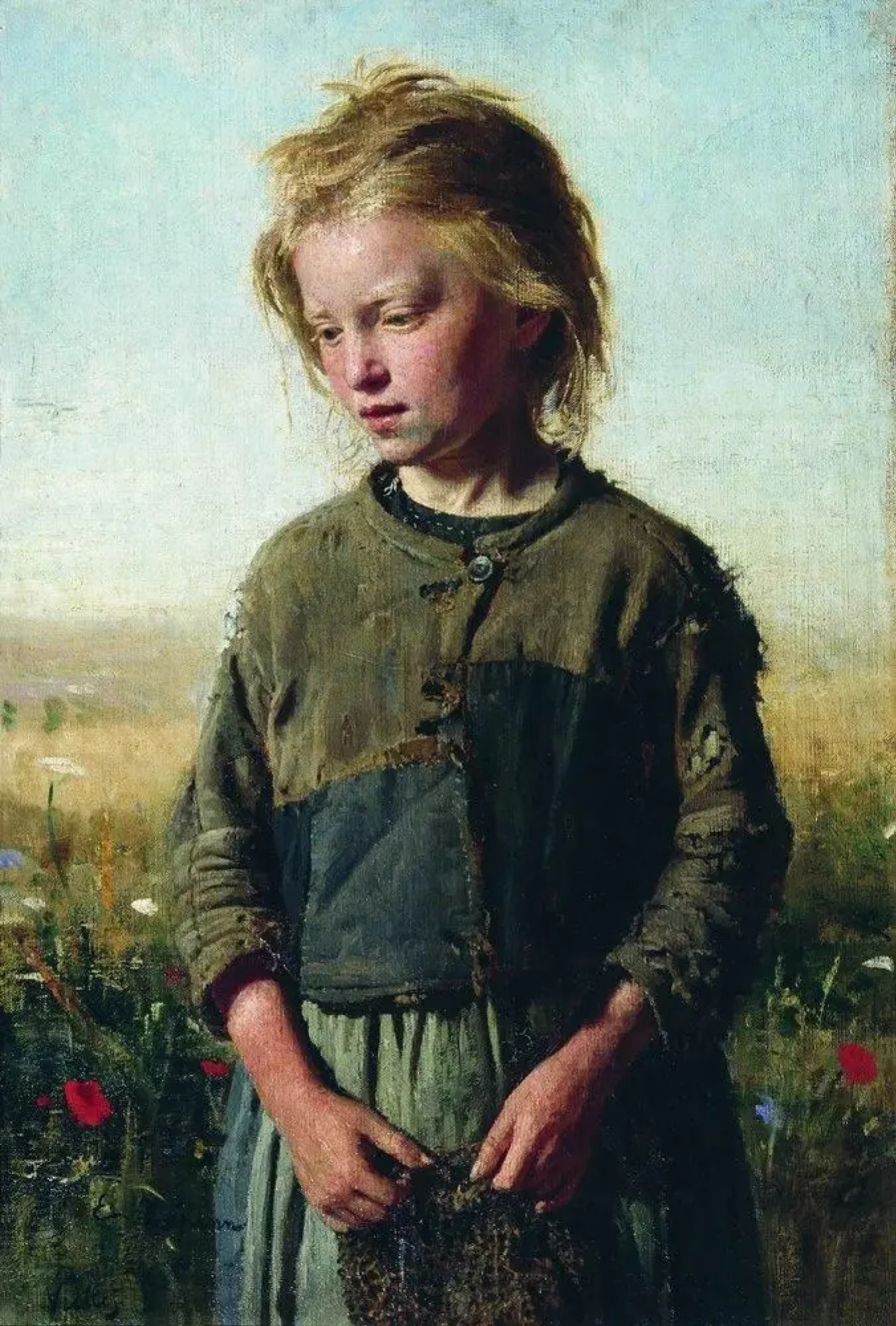 Картина И. Е. Репина "Нищая". Фото:&nbsp;Иркутский областной художественный музей имени В. П. Сукачёва